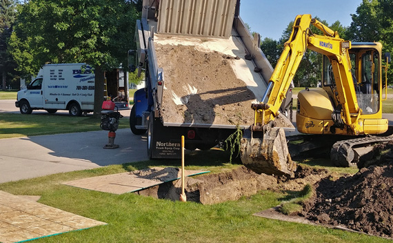 excavating a front yard